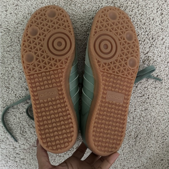 Adidas Men's Mint Green and White Sneakers - Picture 4 of 5